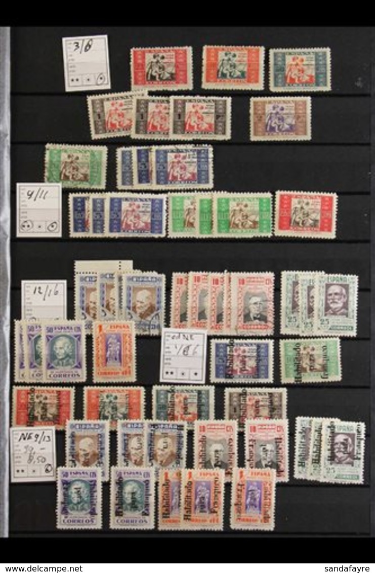 CHARITY ISSUES (BENEFICENCIA)  1934-1939 Interesting Mostly Mint Collection On Stock Pages, Includes (all Mint) 1937 Opt - Andere & Zonder Classificatie