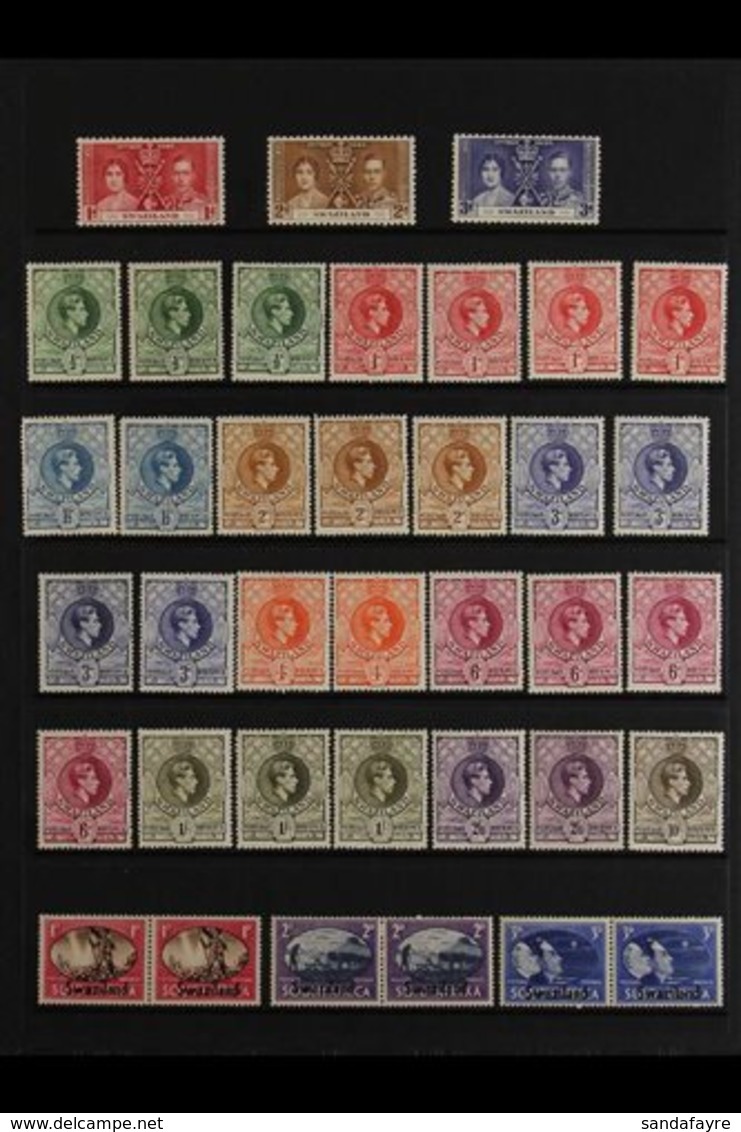 1937-70 FINE MINT COLLECTION  An Attractive Collection Presented On Stock Pages That Includes KGVI 1938-54 Definitives W - Swasiland (...-1967)