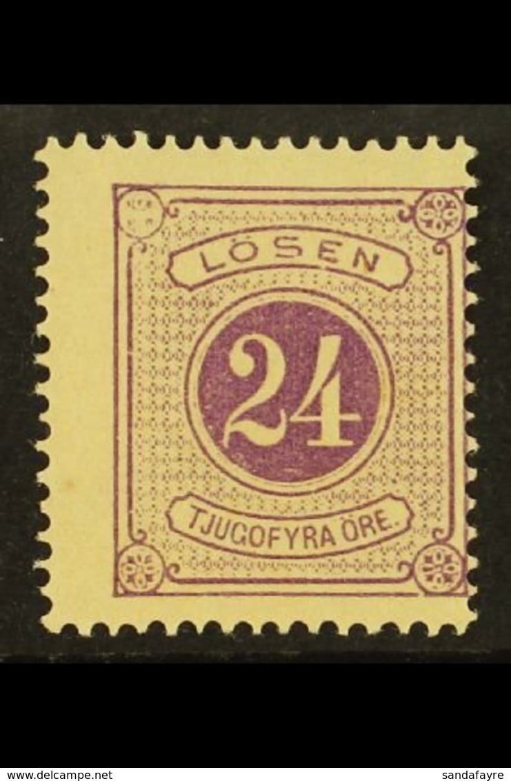 POSTAGE DUES  1874 24ore Red Violet, Facit L7a, Fine And Fresh Mint, Centred Right But Quite Lovely. For More Images, Pl - Other & Unclassified