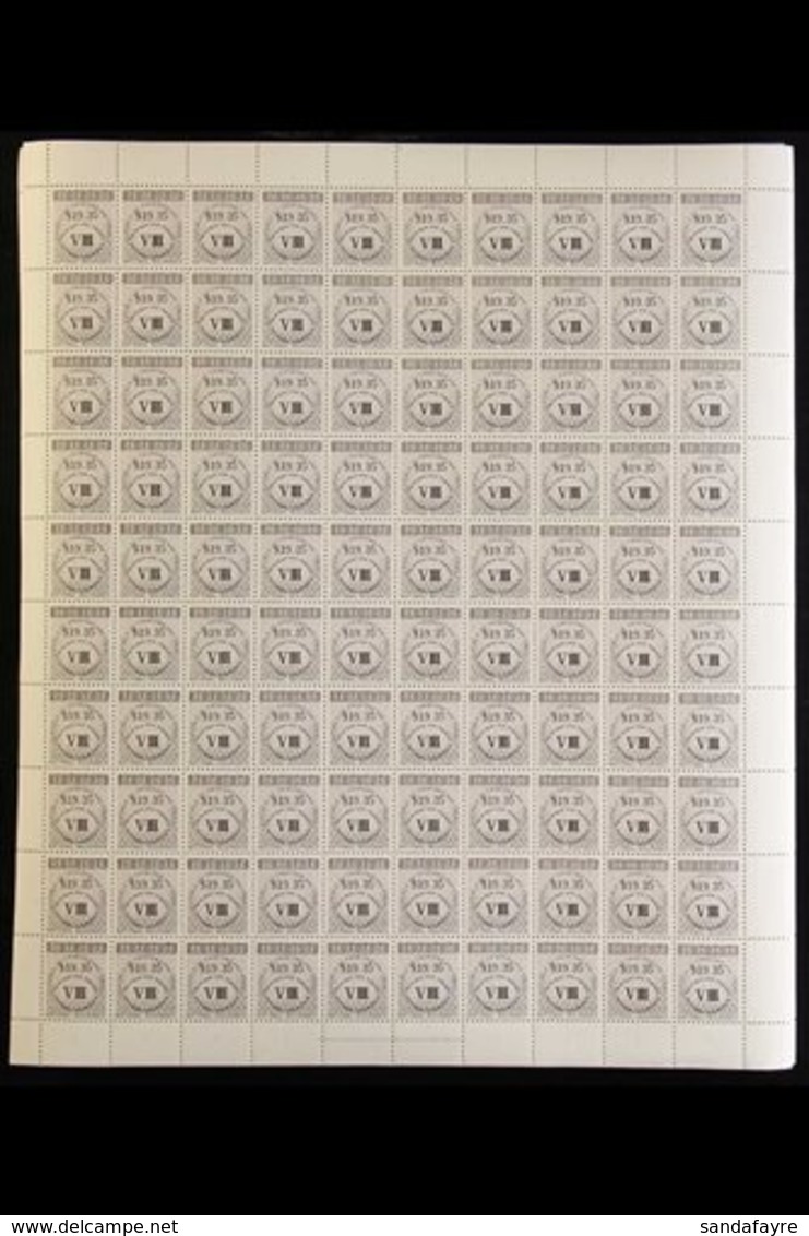 REVENUE  C1990 NATIONAL INSURANCE.  $19.35 Brown VIII, Barefoot 19, 100 X COMPLETE SHEETS Of 100 Stamps, Never Hinged Mi - Trinidad En Tobago (...-1961)