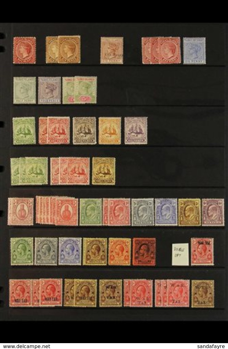 1887-1978 MINT COLLECTION  With Light Duplication On Pages, Includes 1887-89 1d, 1889 1d On 2½d, 1893-95 Set, 1905-08 Se - Turks & Caicos