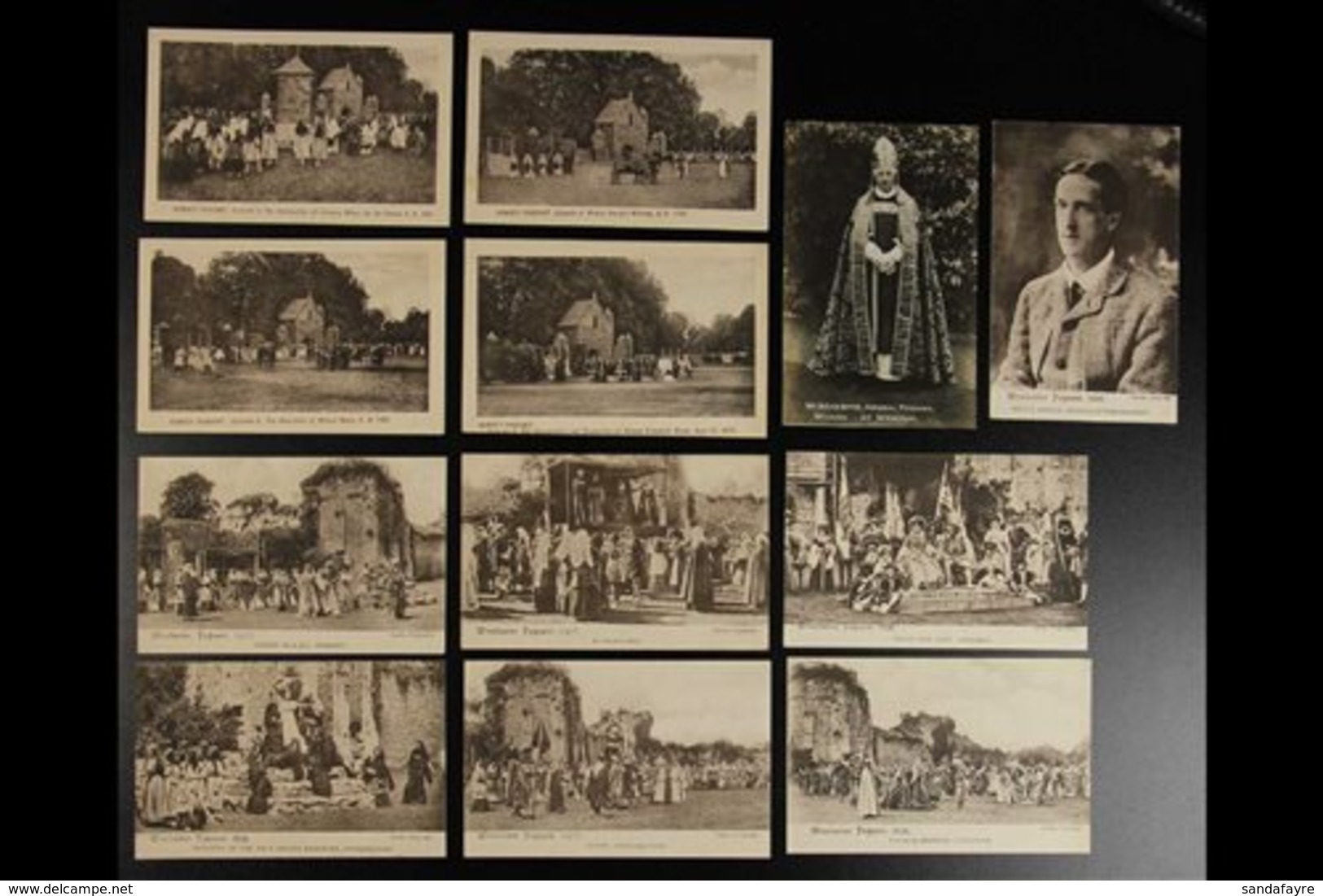1907-08 ROMSEY AND WINCHESTER PAGEANTS  All Different Collection Of Unused Sepia Picture Postcards, One Is Real Photo. ( - Other & Unclassified