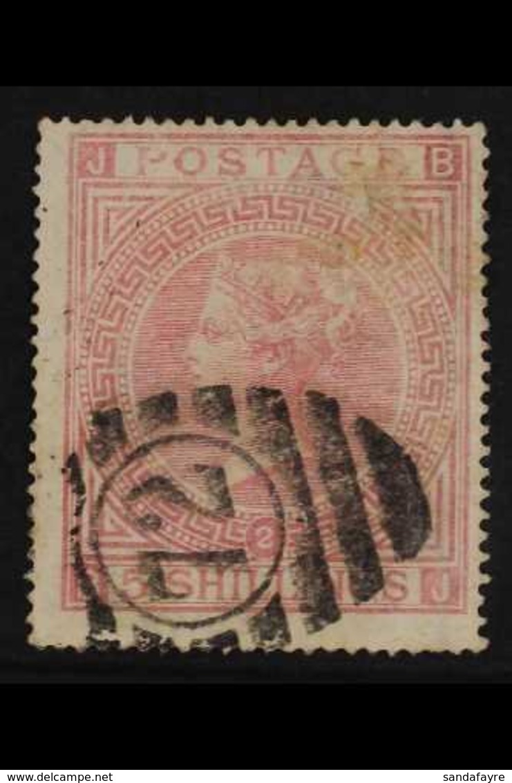 1867-83  5s Pale Rose, Plate 2, SG 127, Stamp With Faults, But Fine Used With neat Cancel, Cat £1500. For More Images, P - Other & Unclassified