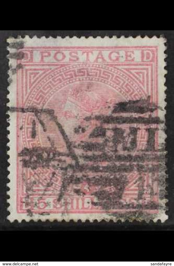 1867-83  5s Rose Plate 4 White Paper Wmk Large Anchor, SG 134, Used, Small Hinge Thin, Very Fine Centring, Cat £4,800. F - Other & Unclassified