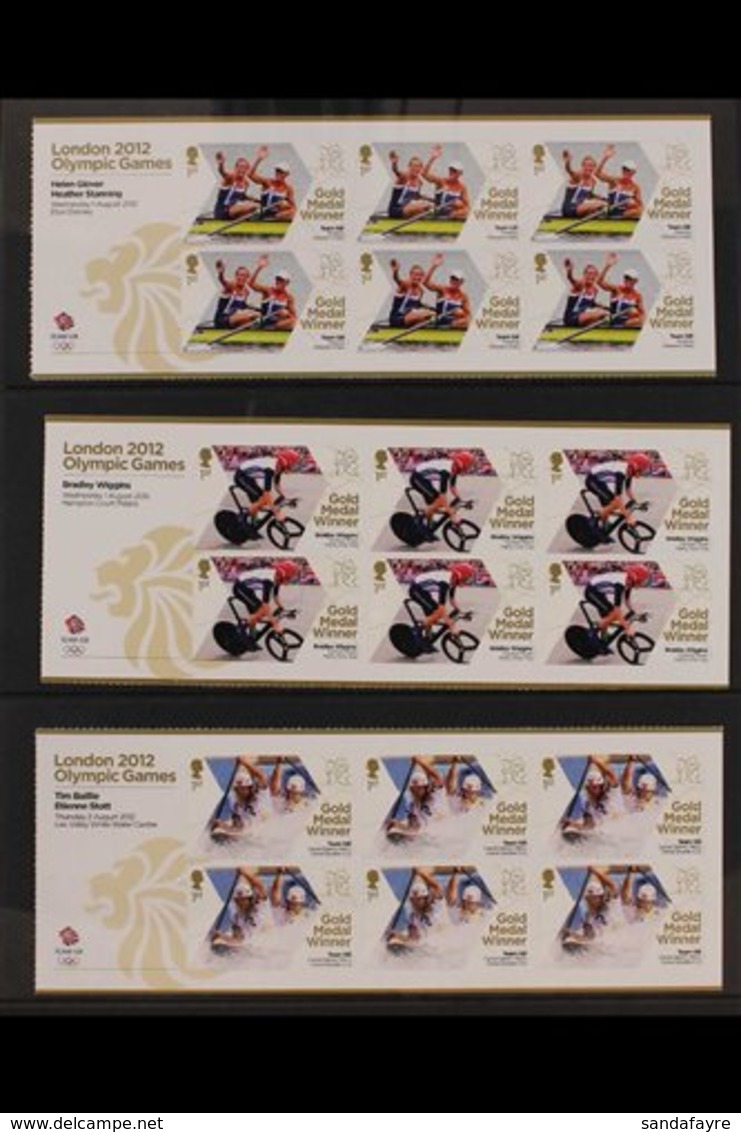 2012  British Gold Medal Winners At London Olympic Games Sheetlets Complete Set,  SG 3342a/70a, Superb Never Hinged Mint - Other & Unclassified