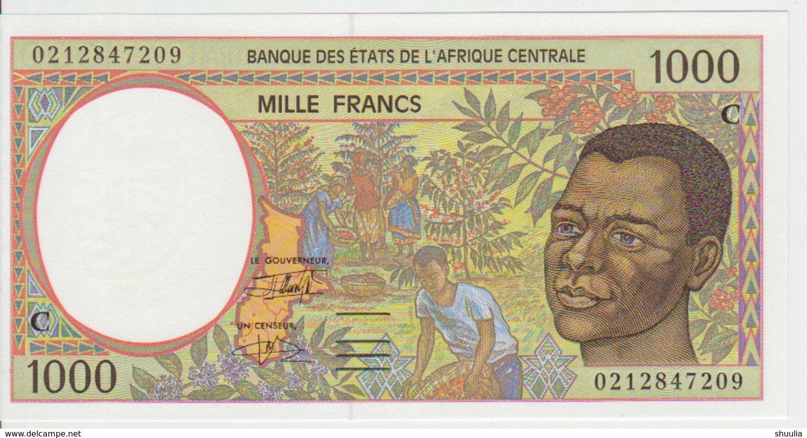 Central African States 1000 Francs 2002 Pick 102Cg UNC Congo - Centraal-Afrikaanse Staten