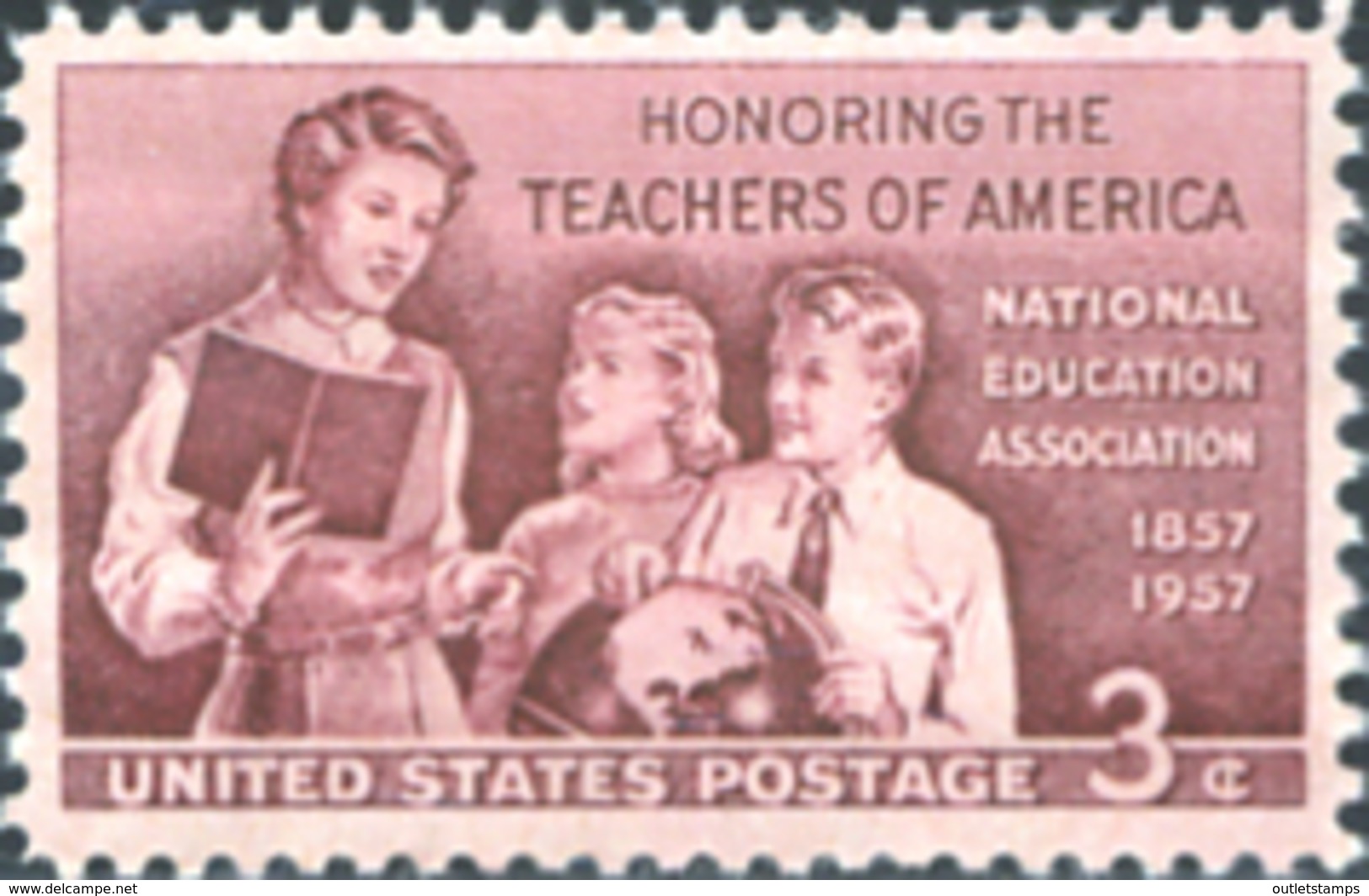 Ref. 161666 * NEW *  - UNITED STATES . 1957. 	CENTENARY OF THE NATIONAL ASSOCIATION FOR EDUCATION	. CENTENARIO DE LA ASS - Neufs