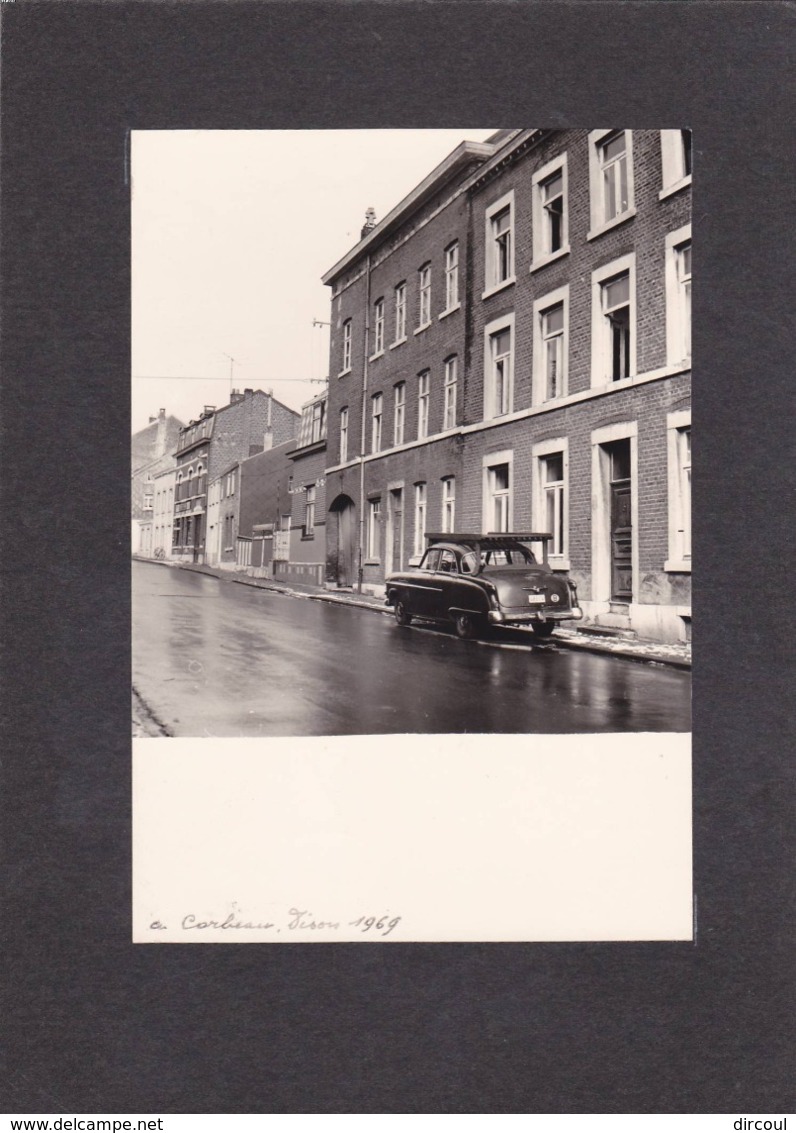 41866  -  Dison Rue Du Corbeau  Photo Sur  Carton  17,5  X  12,5 - Dison