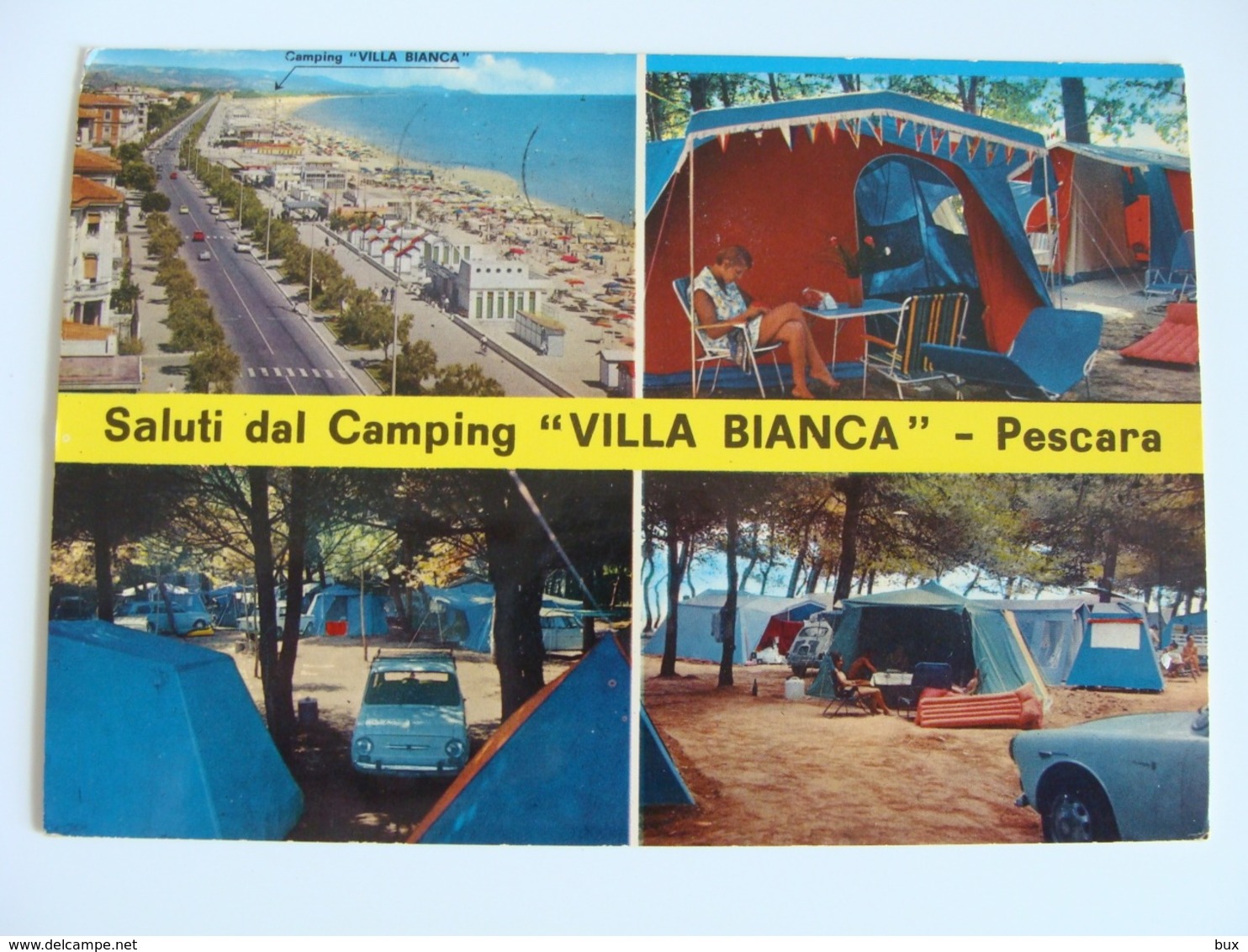 SALUTI  DA  CAMPING VILLA BIANCA PESCARA   PESCARA  ABRUZZO   VIAGGIATA COME DA FOTO - Pescara