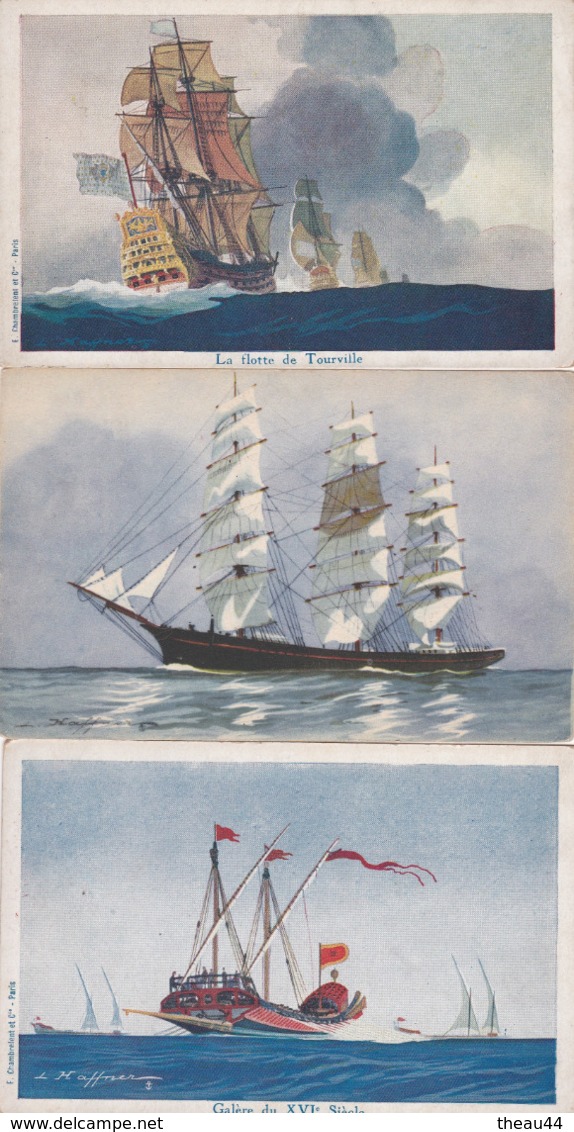 ¤¤   -    Lot De 6 Cartes De Bateaux   -  Illustrateur " HAFFNER "  -  Voiliers  -  ¤¤ - Haffner