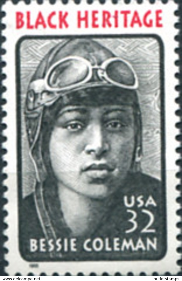 Ref. 86888 * NEW *  - UNITED STATES . 1995. PIONEROS DE LA AVIACION.Bessie Coleman - Unused Stamps