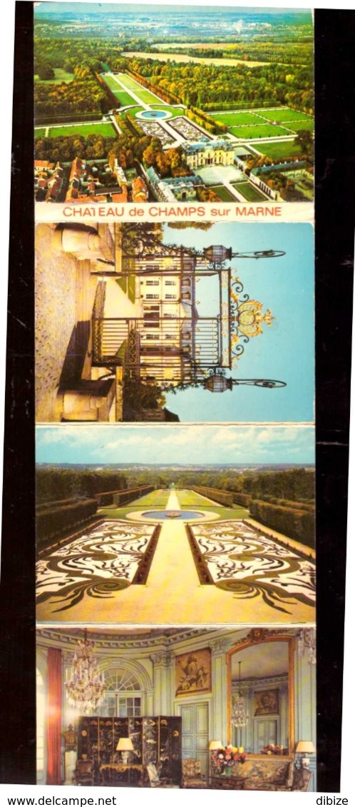 France. Dépliant De 10 Petites Cartes Postales. Château De Champs Sur Marne. - Castillos