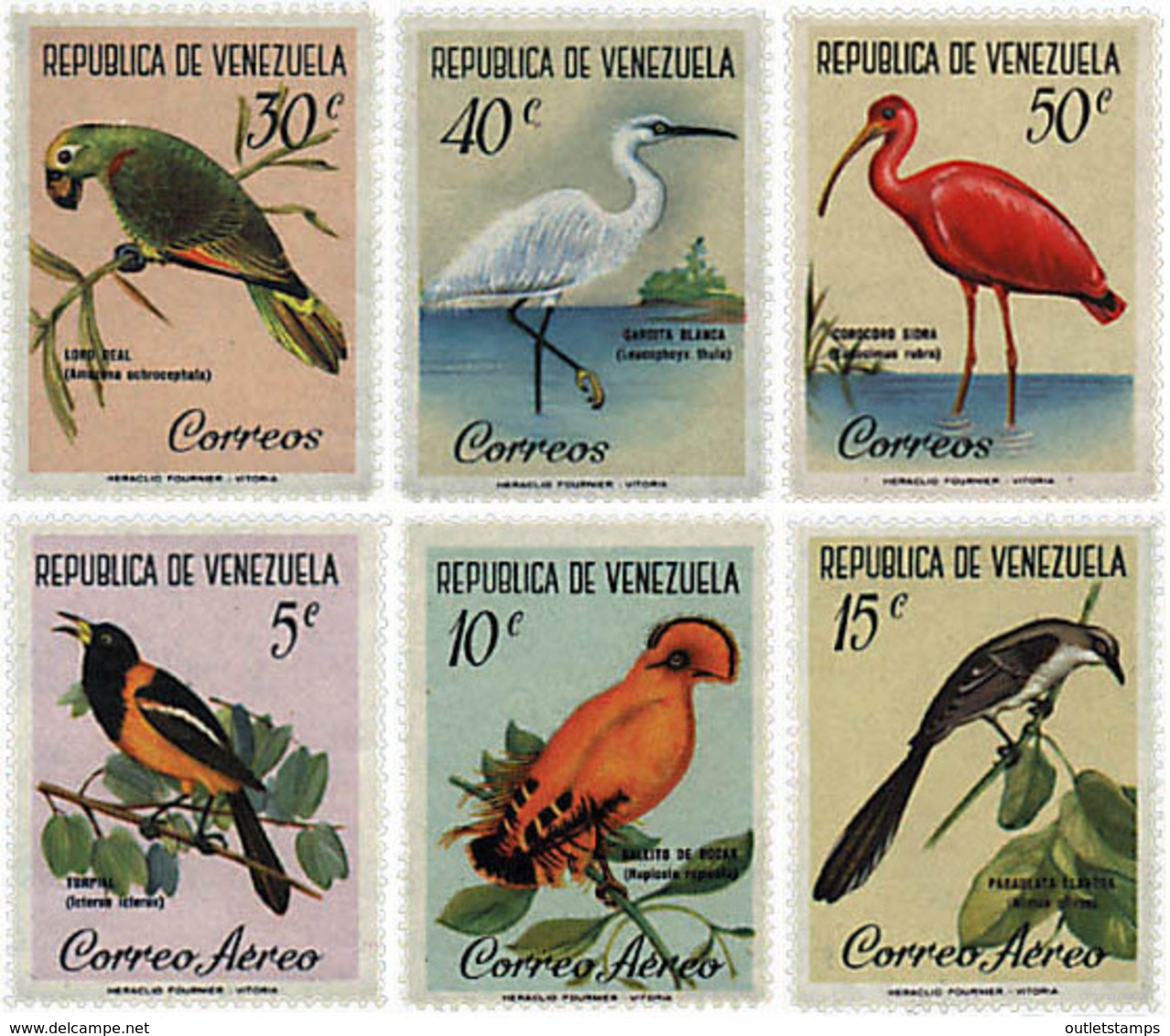 Ref. 36012 * NEW *  - VENEZUELA . 1961. BIRDS. AVES - Venezuela