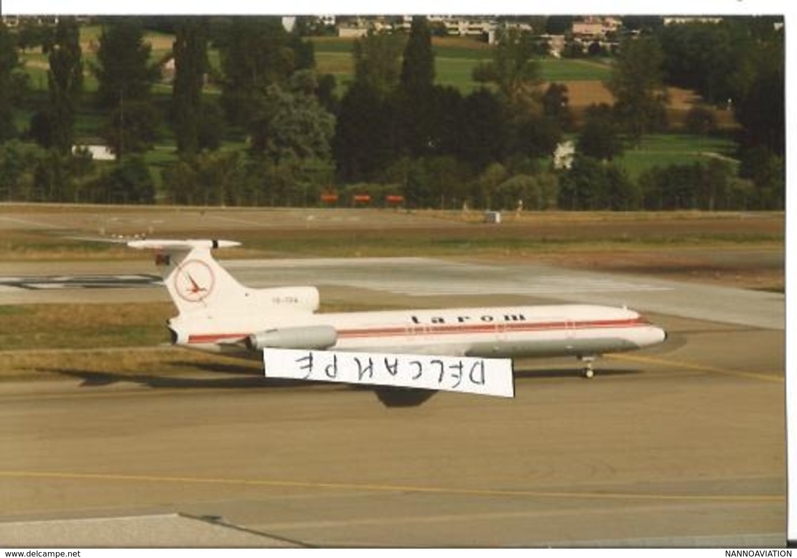 PHOTO AVION TUPOLEV 154 TAROM YR-TPA  1987     ZURICH    12X8CM - Luchtvaart