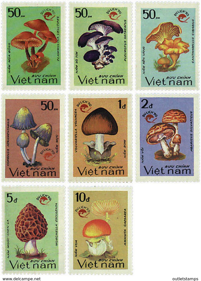 Ref. 37530 * NEW *  - VIET NAM . 1990. MUSHROOMS. SETAS - Vietnam