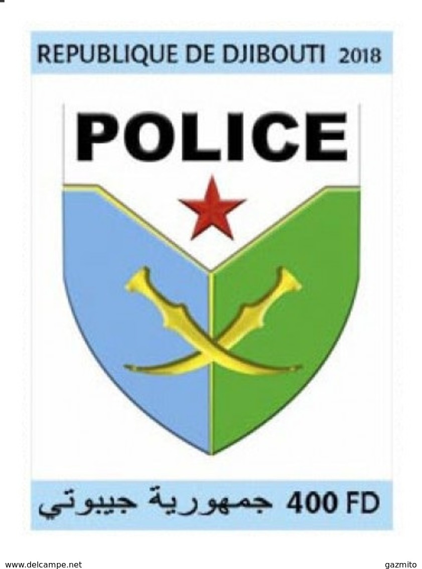 Djibouti 2018, Djibouti Police, 1val IMPERFORATED - Police - Gendarmerie