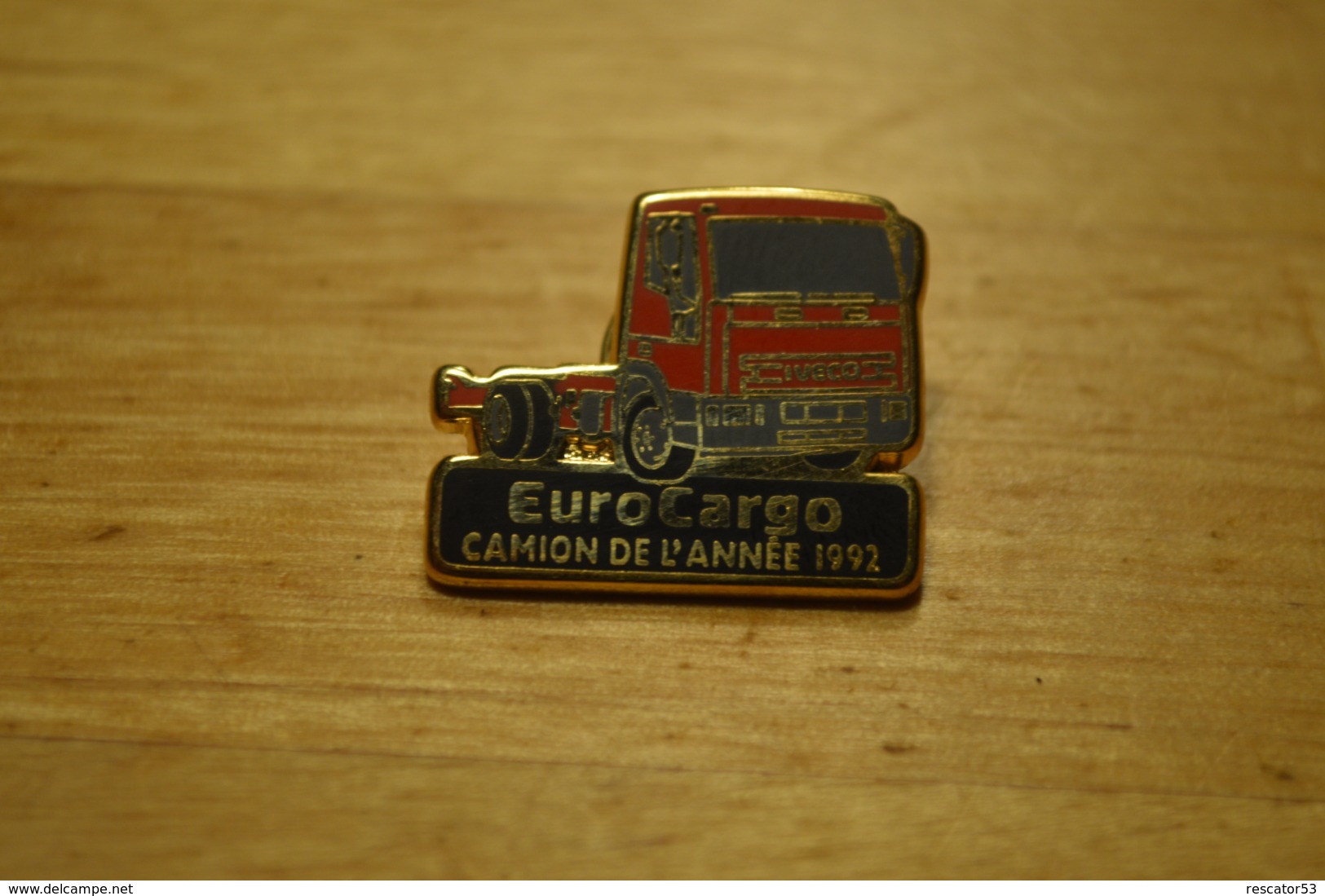 Rare Pin's Camion Euro Cargo Camion De L'année 1992 - Transport