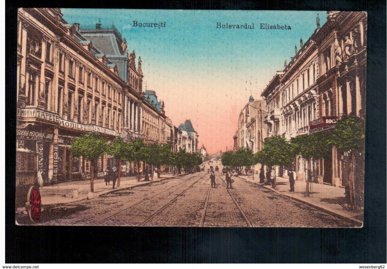 ROMANIA Bucuresti - Bulevardul Elisabeta  1919 Old Postcard - Romania