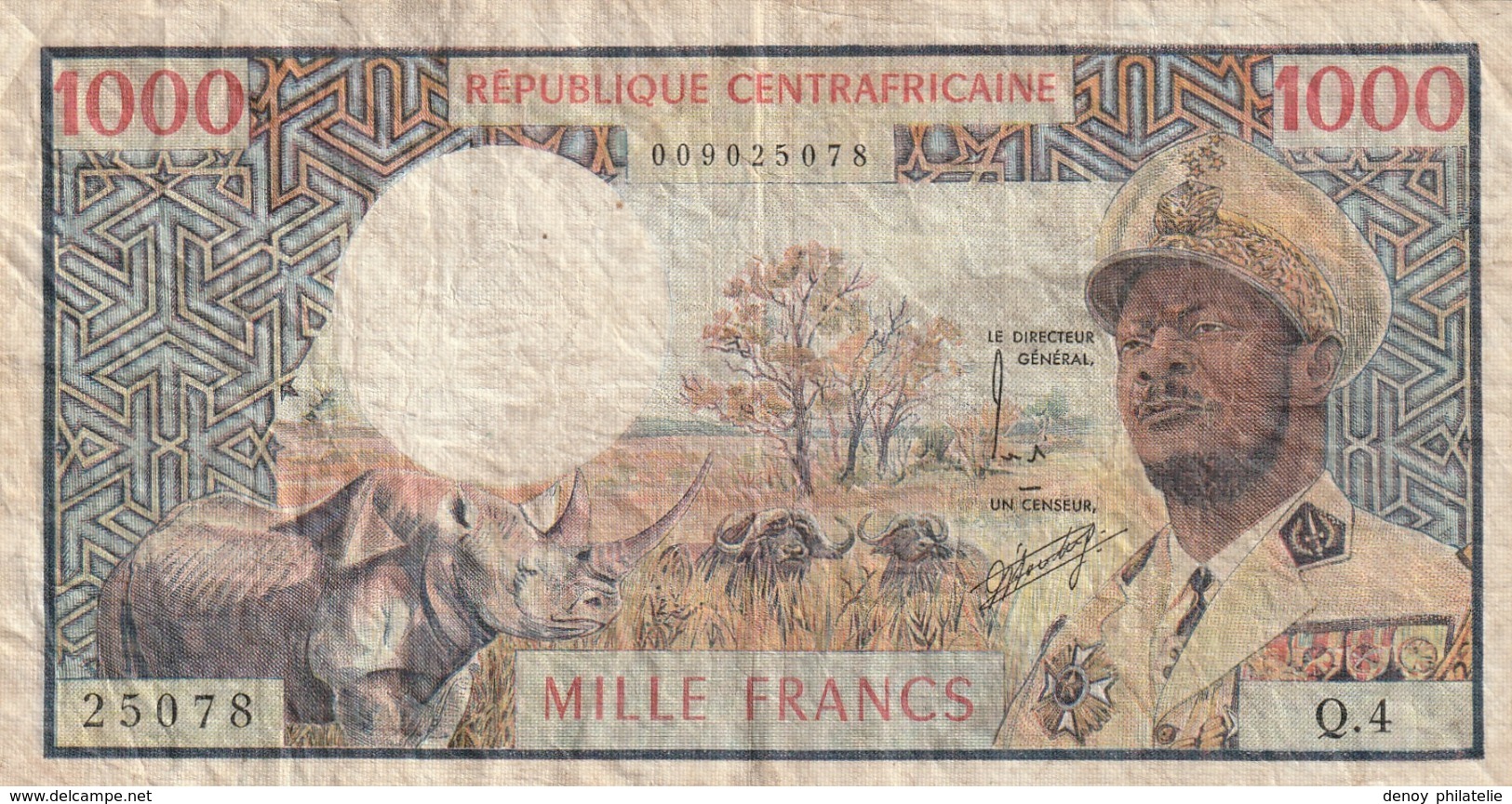 Republique Centrafricaine 1000 Francs N° 2 World  En L 'état - Central African Republic