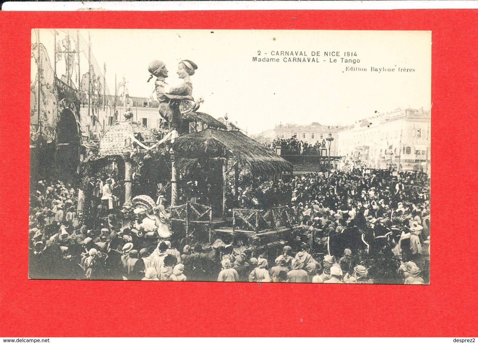 CARNAVAL NICE XLII 1914 Cpa Animée Le Tango                    2  Edit Baylone Freres - Carnaval