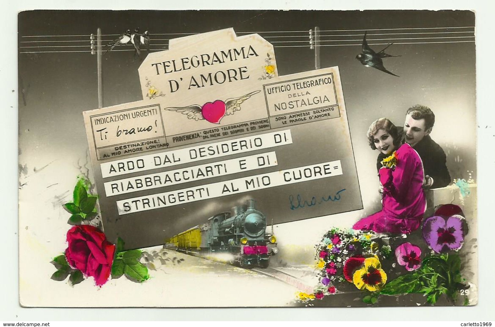 TELEGRAMMA D'AMORE VIAGGIATA 1941 FP - Other & Unclassified