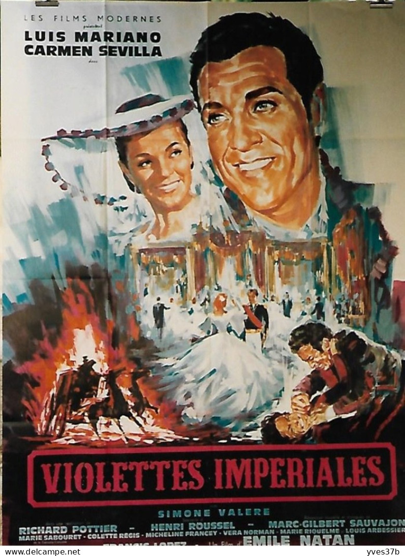 "Violettes Imperiales" Louis Mariano, Carmen Sevilla...1952 - Affiche120x160 - TTB - Affiches & Posters