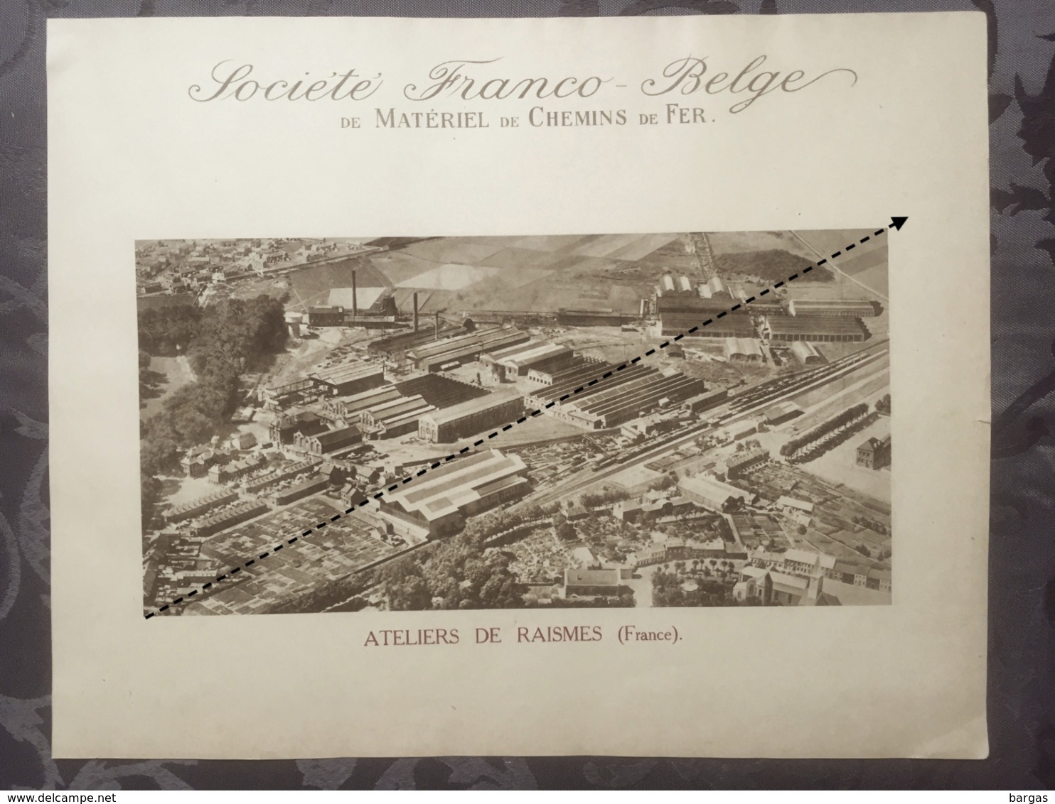 Affiche - Planche Train FRANCO BELGE DE MATERIEL DE CHEMINS DE FER Usine De Raismes - Spoorweg