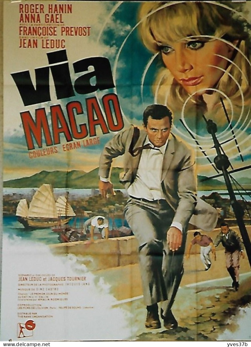 "Via Macao" Roger Hanin, Anna Gael...1966 - Affiche 120x160 - TTB - Affiches & Posters