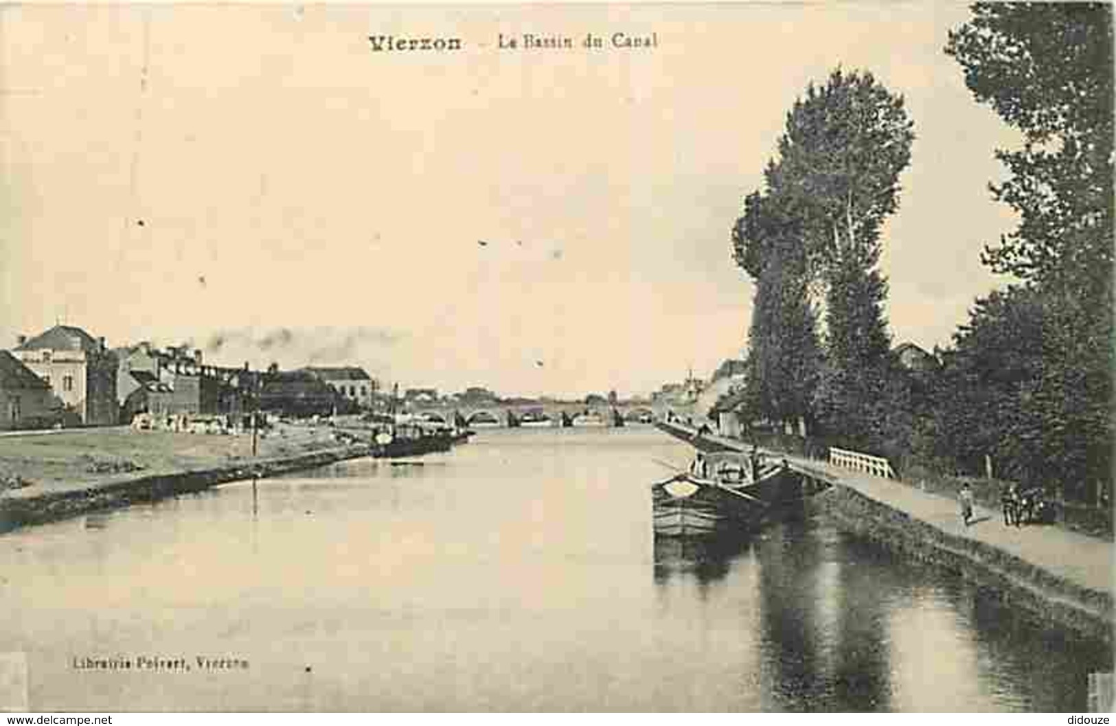 18 - Vierzon - Le Bassin Dn Canal - Animée - Oblitération Ronde De 1918 - Voir Scans Recto-Verso - Vierzon