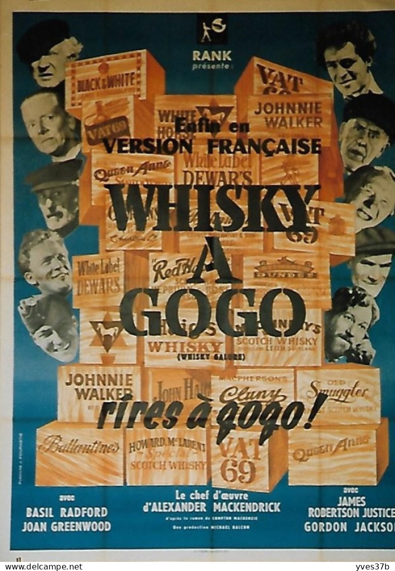 "Whisky à Gogo" B. Radford, J. Greenwood...1949 - Affiche 120x160 - TTB - Affiches & Posters