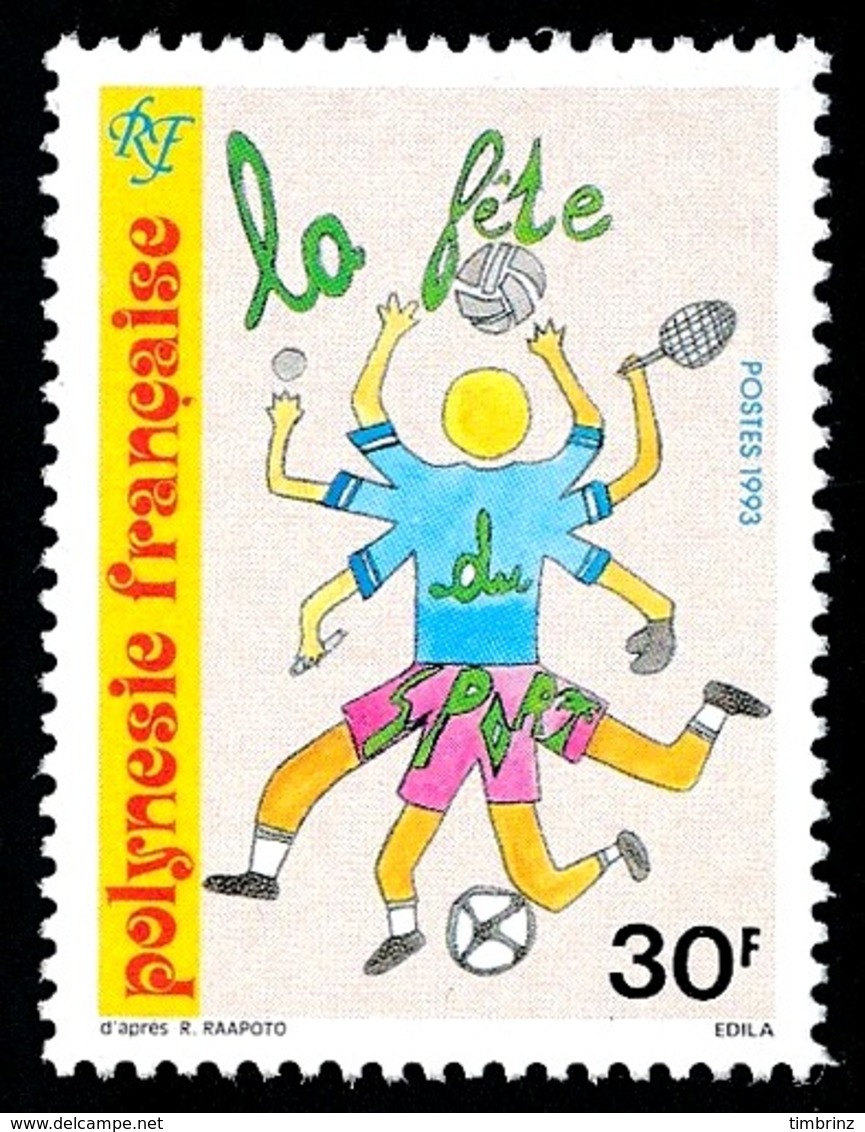 POLYNESIE 1993 - Yv. 436 **   Faciale= 0,25 EUR - Fête Du Sport  ..Réf.POL24638 - Neufs