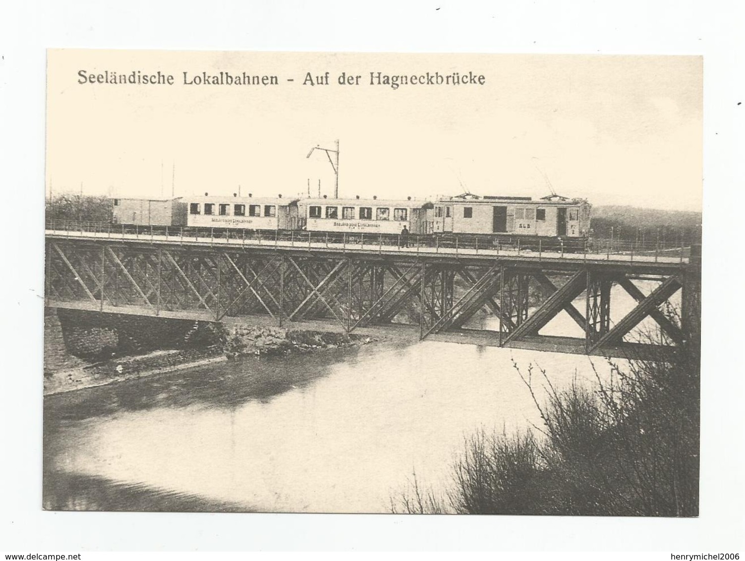 Suisse Uri - Train Pour Bienne Pont Sur Le Canal Hagneck 1916 Cpm Repro - Autres & Non Classés