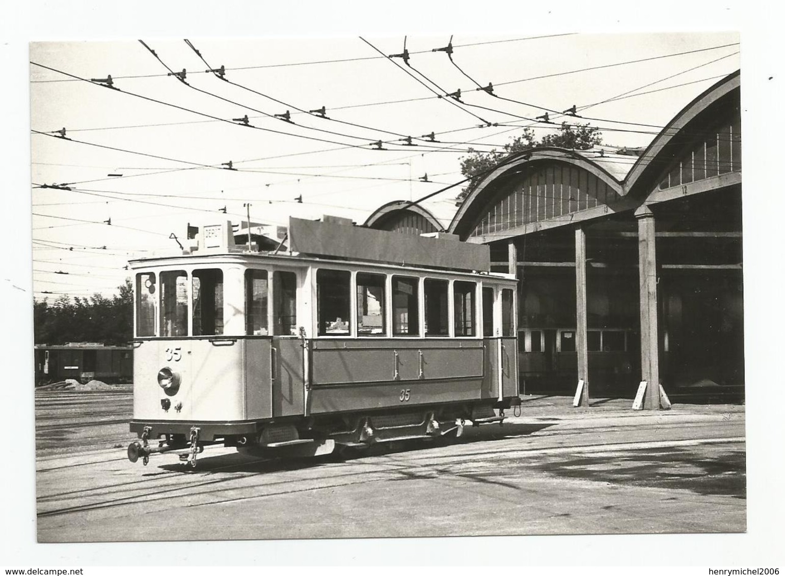 Suisse Vaud Lausanne Tramway Dépot De Prélaz 1942 Cpm - Lausanne