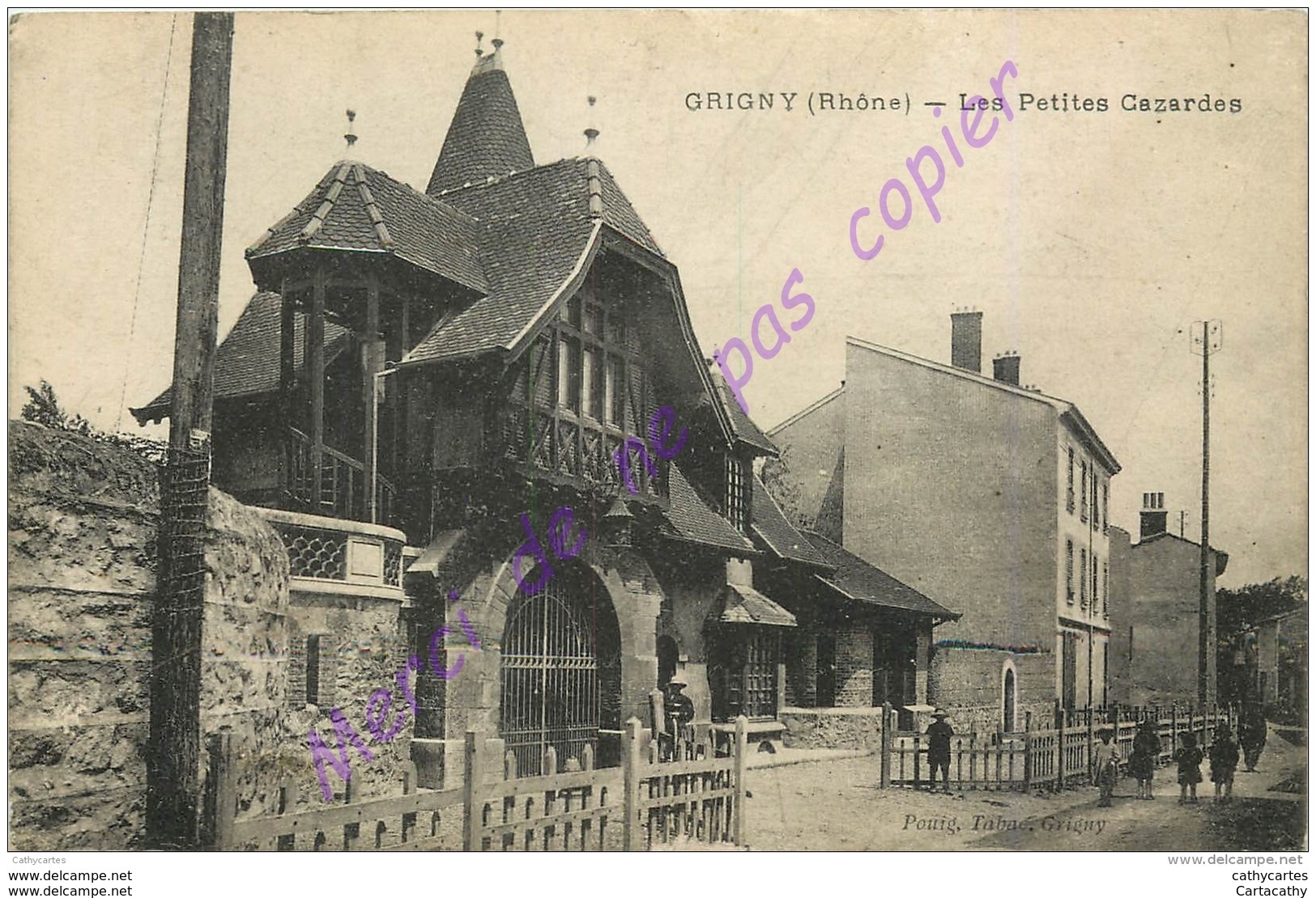 69. GRIGNY . Les Petites Cazardes . CPA Animée . - Grigny