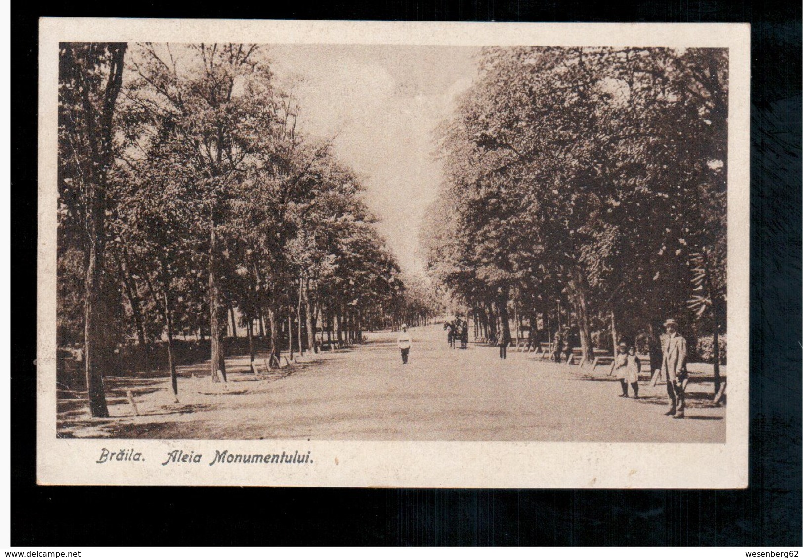 ROMANIA Braila - Aleia Monumentului 1919 Old Postcard - Roumanie