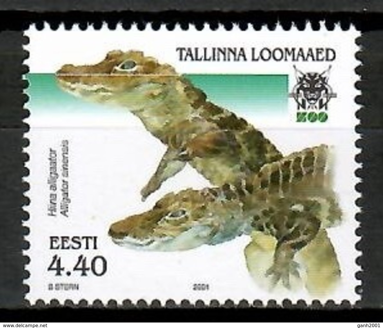 Estonia 2001 / Fauna Reptil Alligator MNH Reptil Cocodrilo / Kj13  30-15 - Otros & Sin Clasificación