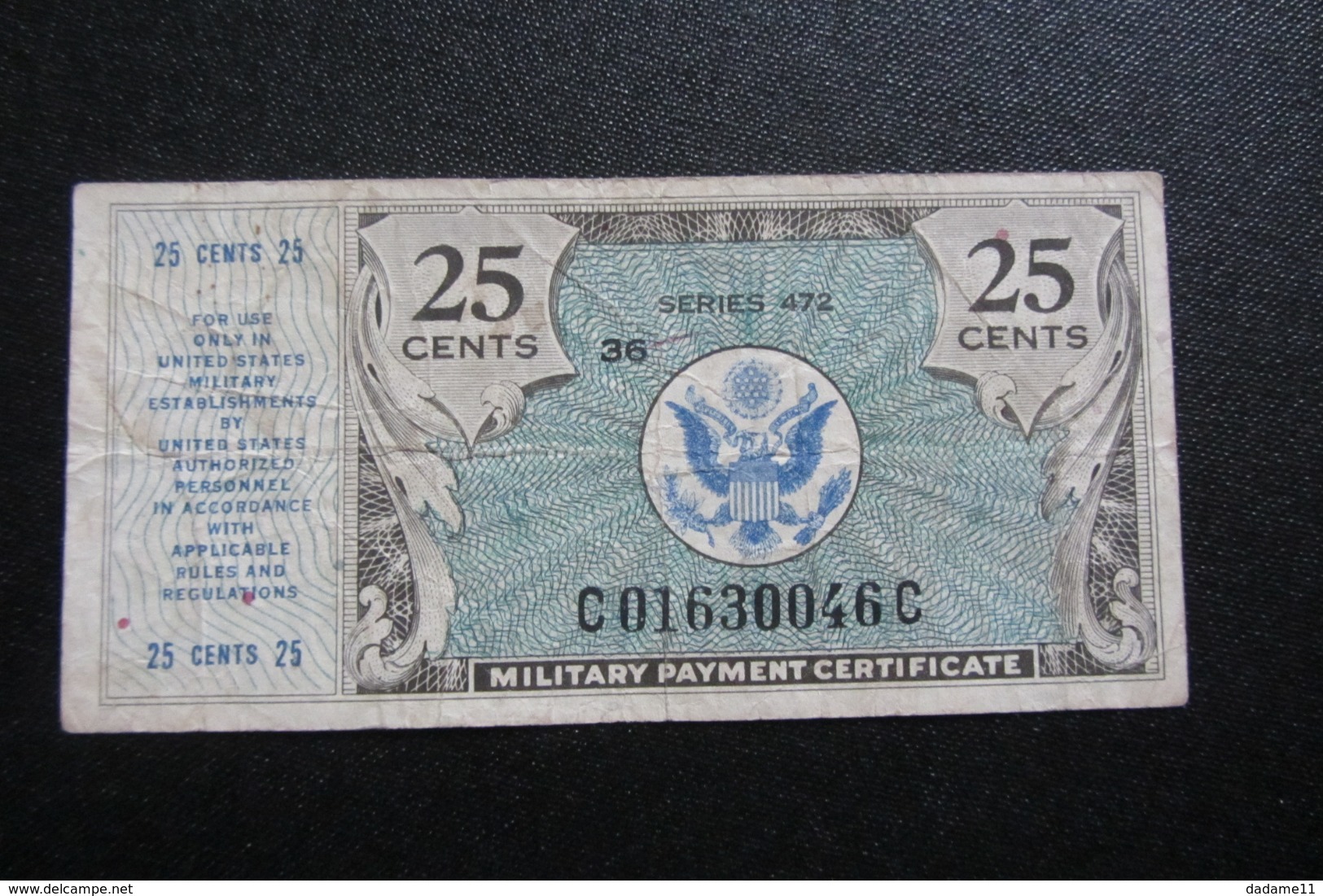 25 Cents Military Payement - Unidentified