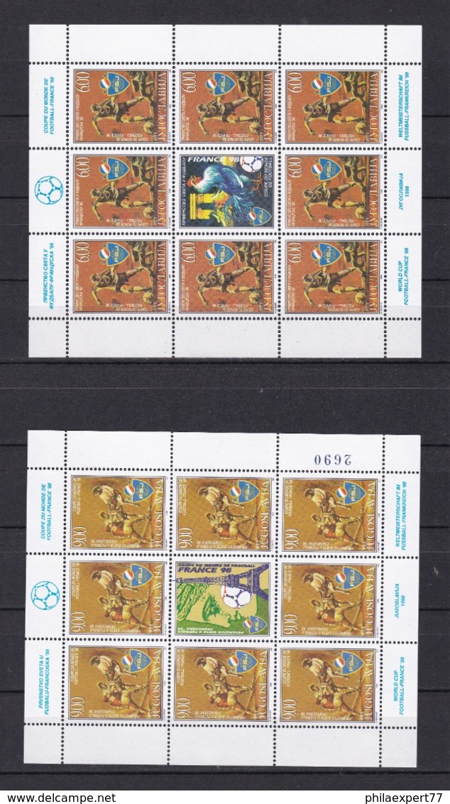 Jugoslawien - 1998 - Michel Nr. 2857/2858 - Kleinbogensatz - Postfrisch - 40 Euro - Ungebraucht