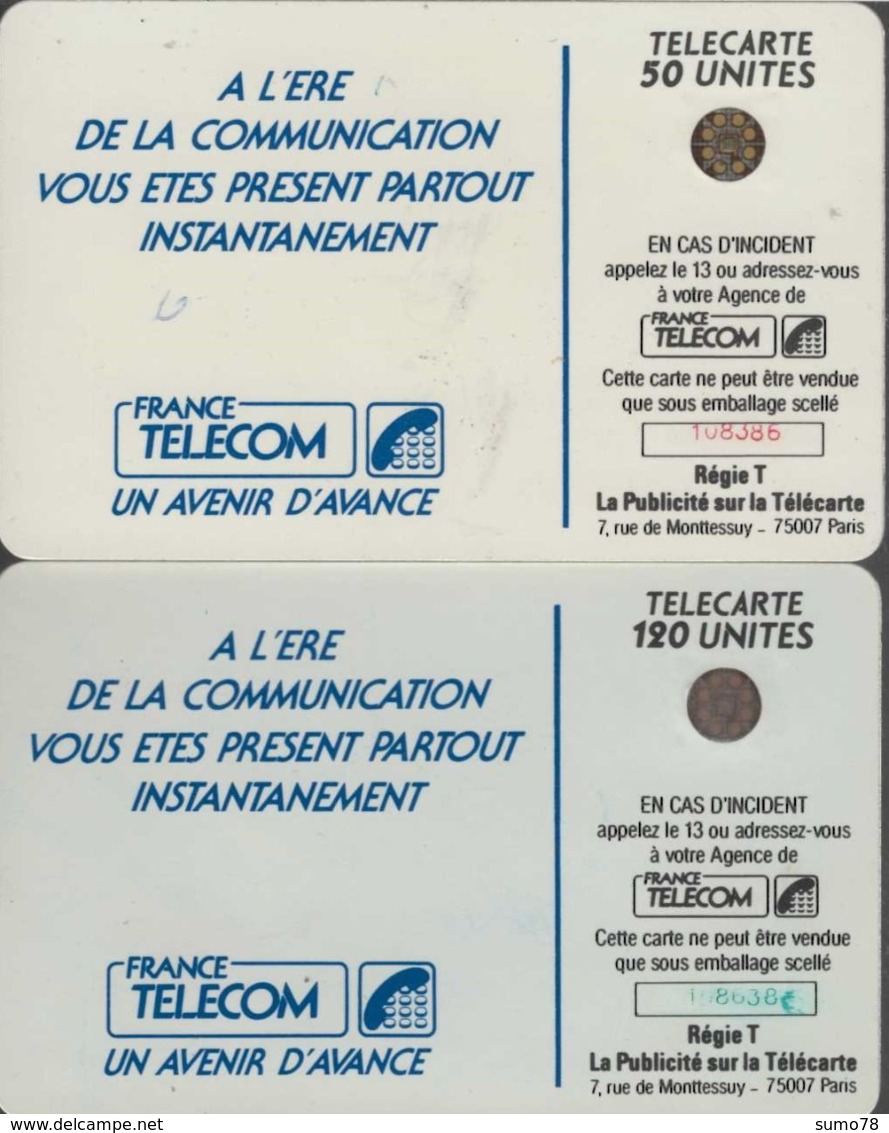 FRANCE - 50 Unités Et 120 Unités - ERE DE LA COMMUNICATION  - Télécartes Utilisées - 1988