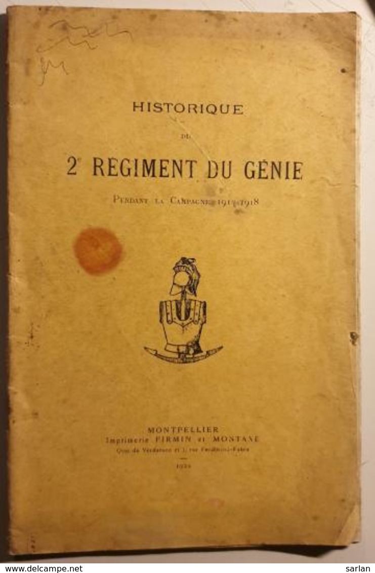 Historique Du 2° Regiment Du Génie , Campagne 14/18 - France