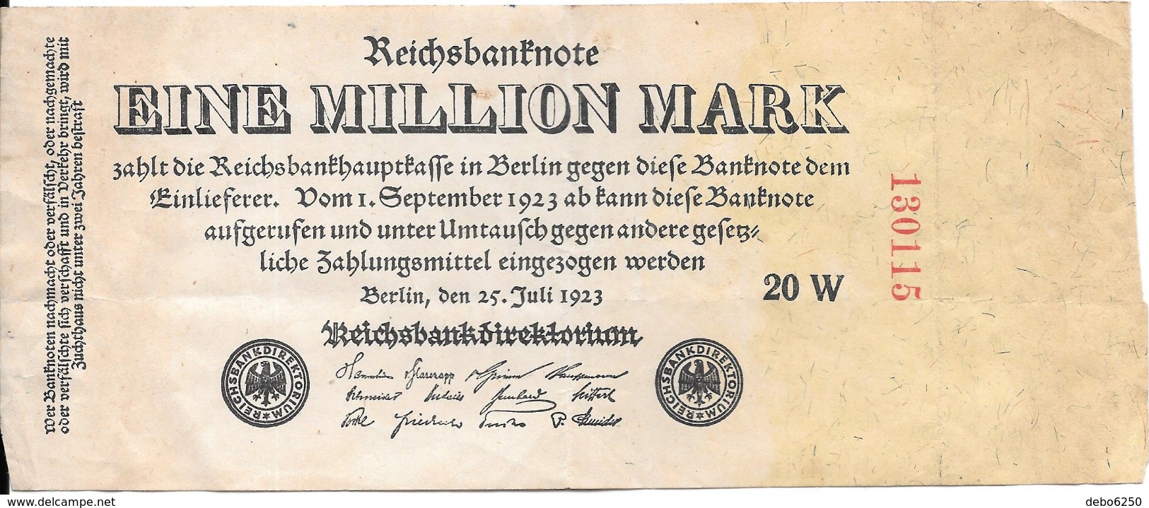 Eine Million Mark - 1 Million Mark