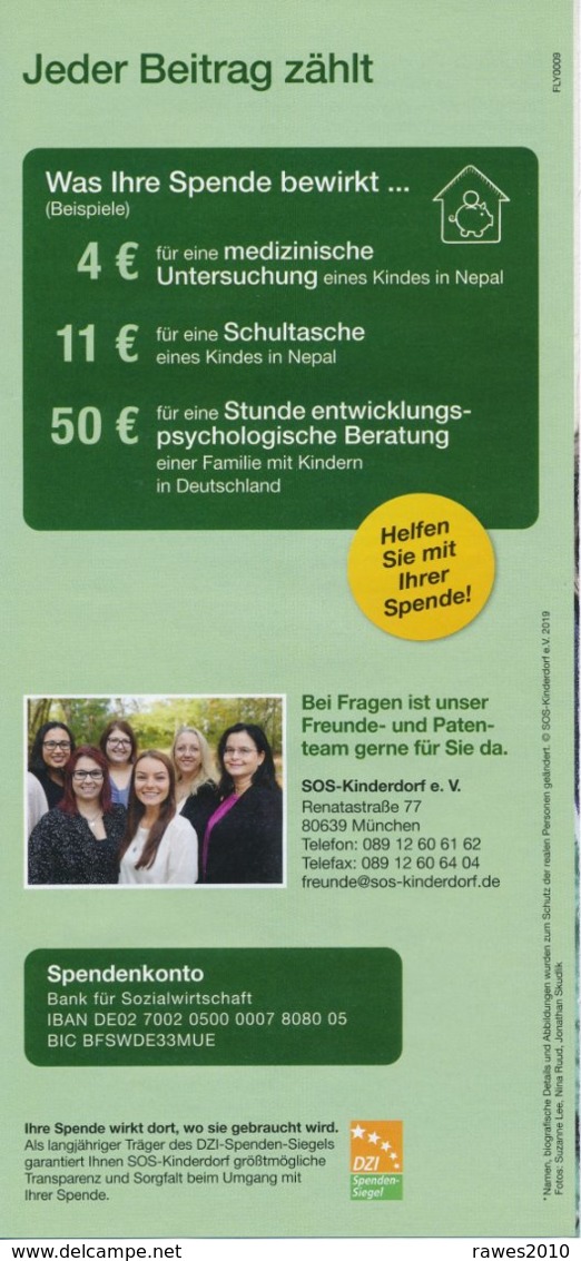 BRD München 2019 SOS Kinderdorf "Machen Sie Familien Stark" Faltblatt 3 Seiten - Sonstige & Ohne Zuordnung