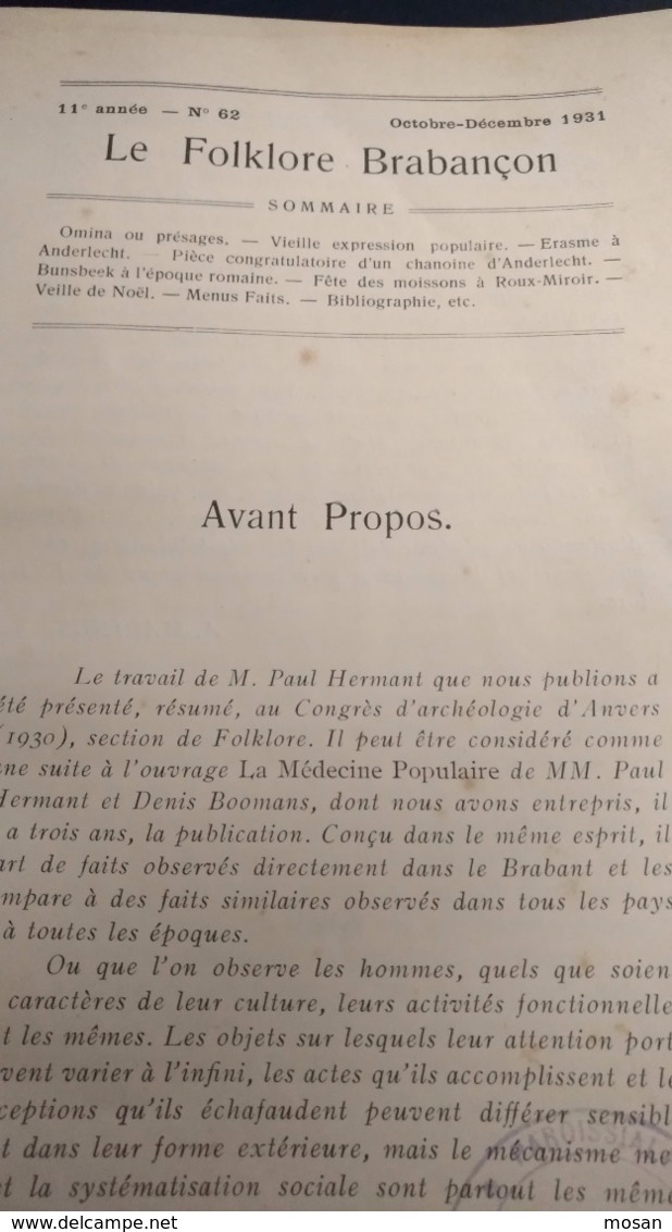 Le Folklore Brabançon. 10 Numéros Reliés. 1932/33 - Belgique