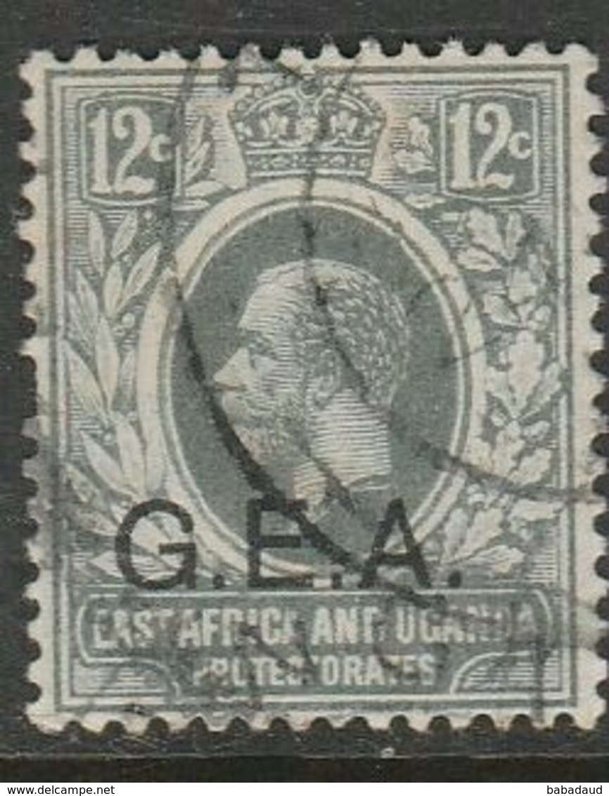 Tanganyika 1917, GEA Opt On GVR 12 Cents Of East Africa & Uganda, Used - Tanganyika (...-1932)