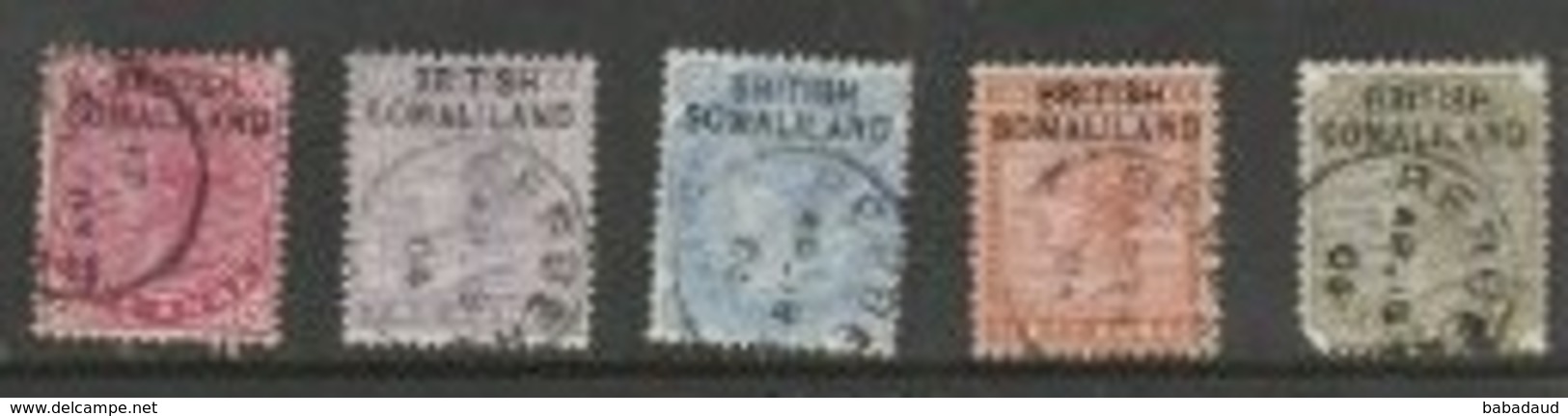 BRITISH SOMLILAND Opt On 1a, 2a, 2 12a, 3a, 4 Annas Of India, Used BERBERA AP 18 04 C.d.s. - Somaliland (Protectorate ...-1959)