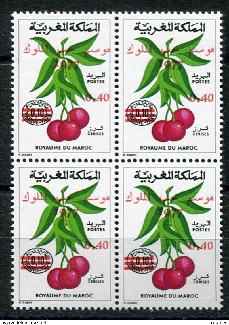 RC 14397 MAROC N° 789 FRUITS FETE DES CERISES TIMBRE TAXE SURCHARGÉ NEUF ** - Fruits