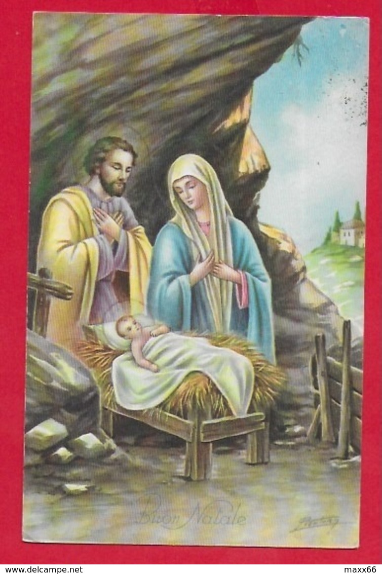 CARTOLINA VG ITALIA - BUON NATALE - Sacra Famiglia - P. VENTURA - SAEMEC - 9 X 14 - 195? - Altri & Non Classificati