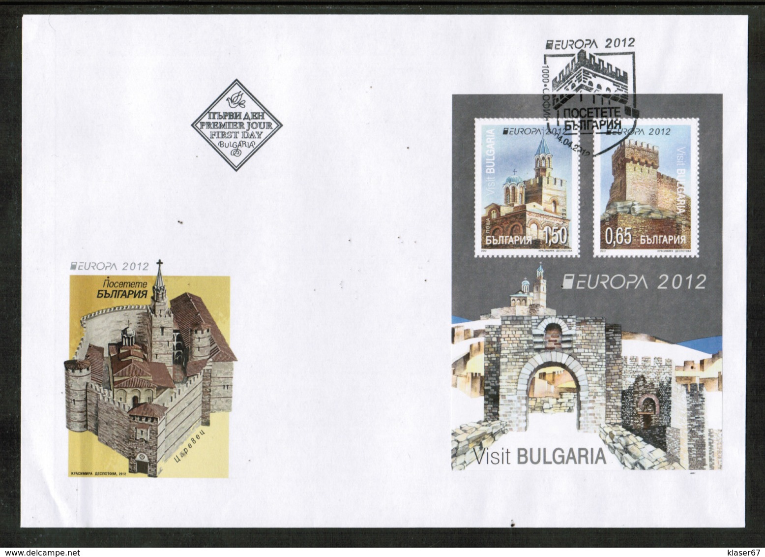 CEPT 2012 BG MI BL 354 BULGARIA FDC - 2012