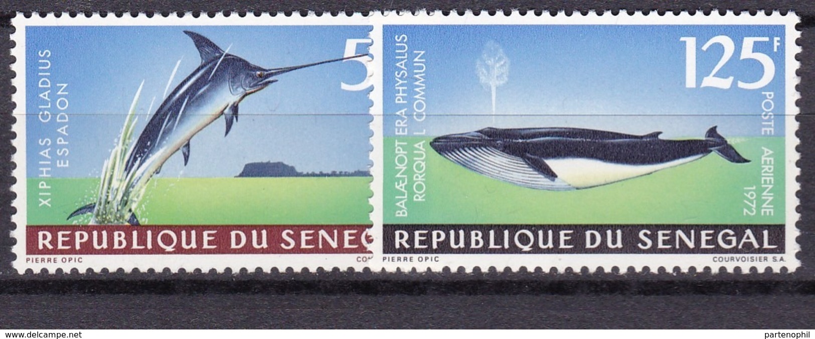 Senegal - Whale Balena Fish Set MNH - Balene