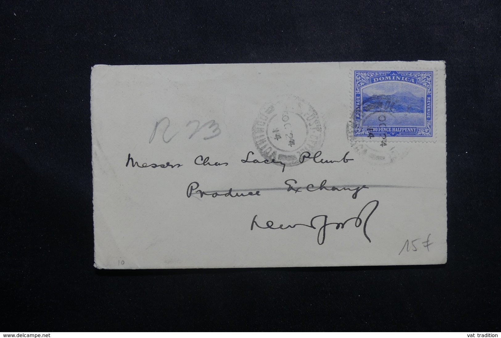 DOMINIQUE - Enveloppe Commerciale Pour New York En 1914, Affranchissement Plaisant - L 46097 - Dominica (...-1978)